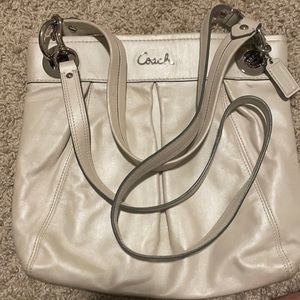 Coach pearl white crossbody